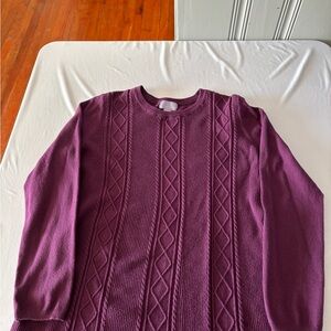 Laura Scott Women's Deep Purple Crewneck Sweater